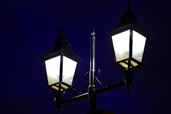 Straatverlichting Nacht — Stockfoto