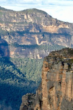 Avustralya 'nın Mavi Dağları' ndaki Grose Valley manzarası.