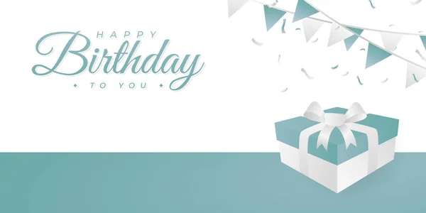 Feliz Aniversário Design Fundo Fundo Limpo Simples Para Comemorar Aniversário —  Vetores de Stock