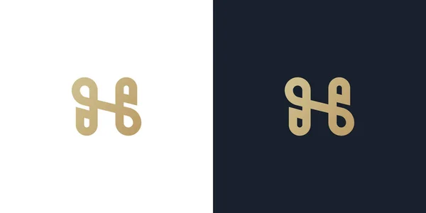 Abstraktní Gradient Lineární Monogram Písmeno Logo Ikona Design Moderní Minimální — Stockový vektor