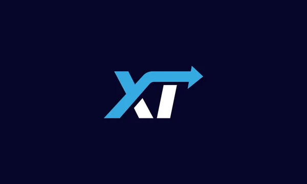 Xtロゴデザイン モダンでクリーンなスタイルのレターXtロゴデザイン — ストックベクタ