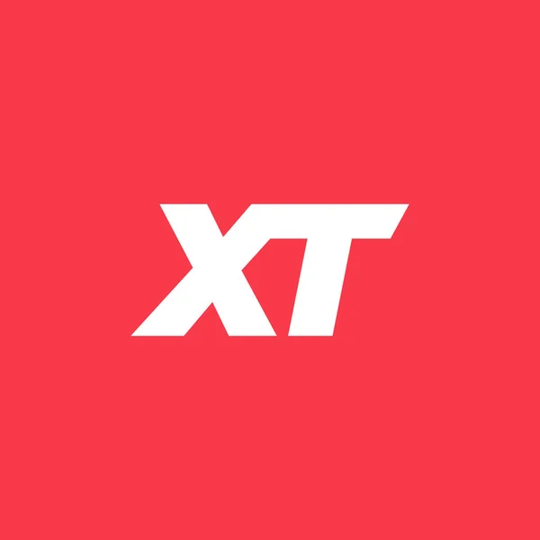 Xtロゴデザイン モダンでクリーンなスタイルのレターXtロゴデザイン — ストックベクタ