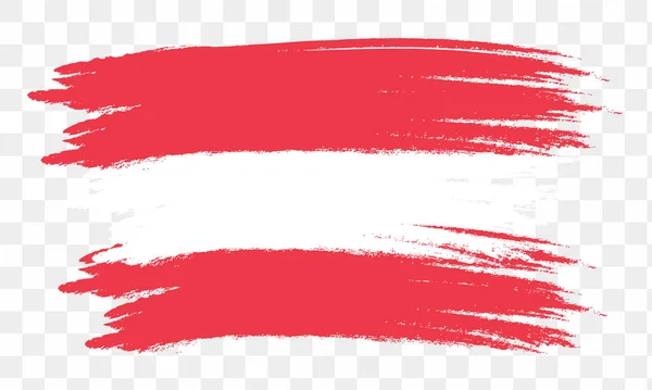 Bendera Austria Abstrak Menggunakan Gaya Kuas Ilustrasi Vektor - Stok Vektor