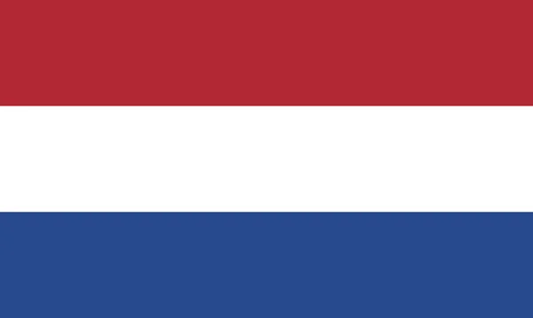 Flacher Niederländischer Fahnenvektor Nationalflagge Der Niederlande Vektorillustration — Stockvektor