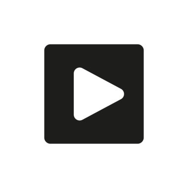 Beyaz arkaplanda izole edilmiş simge tasarımı oynat. multimedya simge koleksiyonundan. vektör illüstrasyonu