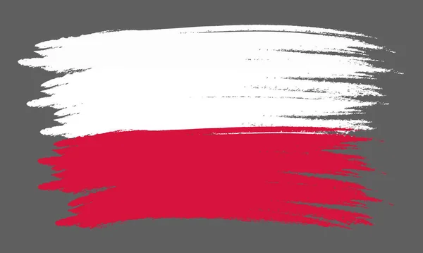 Bendera Poland Abstrak Bendera Nasional Poland Ilustrasi Vektor - Stok Vektor