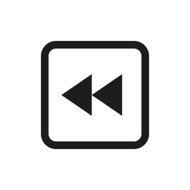 Geriye dönük simge tasarımı, beyaz arkaplanda izole edilmiş. multimedya simge koleksiyonundan. vektör illüstrasyonu