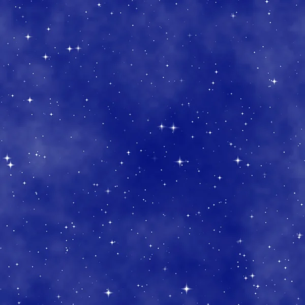 Sparkle stars on blue sky background — Stock Photo, Image