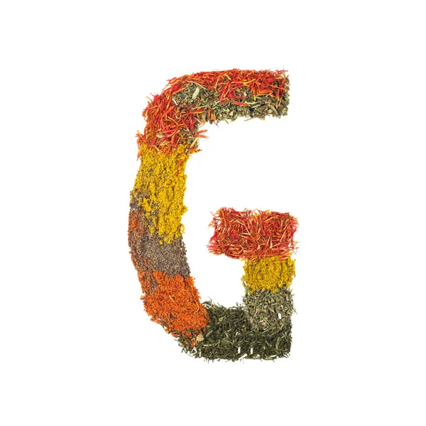 Baharatlar - yapılan alfabesi mektubu