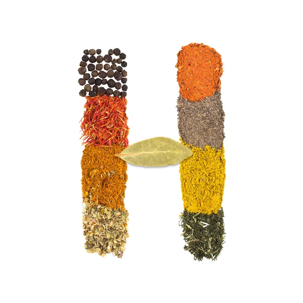 Alphabet made of spices - Letter — Stock Photo, Image