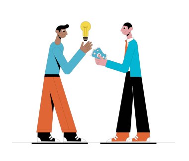 Vektör çizimi. İş konsepti. Bir girişime yatırım.