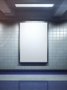 beyaz boş billboard poster kapalı