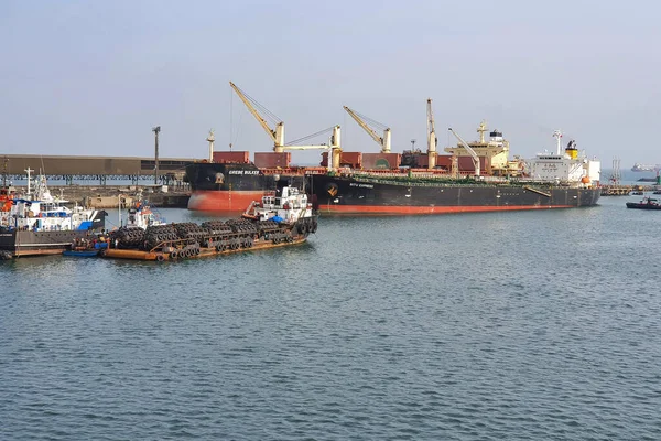 Lome República Togo Fevereiro Navio Graneleiro Terminal Lome Fevereiro 2021 — Fotografia de Stock