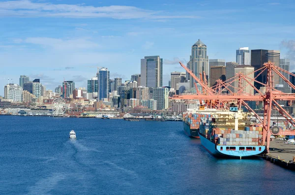 Seattle États Unis Mars Port Une Ville Industrielle Dans État Photo De Stock