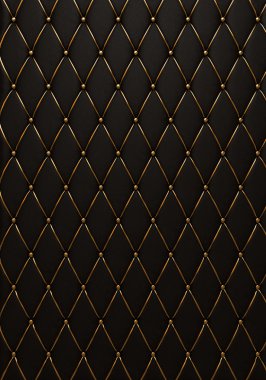 Kapitone deri siyah deri dokusuna 