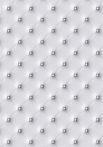 A textura de couro branco da pele acolchoado sofá — Fotografia de Stock