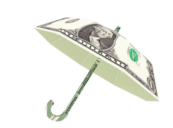 Ett Dollarparaply Pengar Origami Tillverkad Amerikansk Dollarsedel Papper Vikta Illustration — Stockfoto