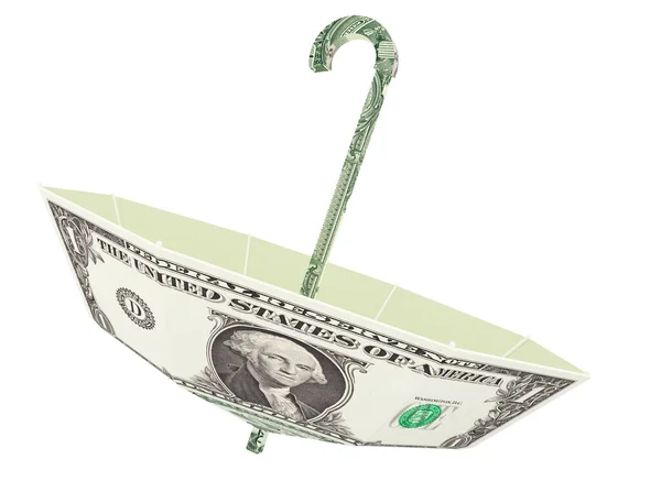 Ett Dollarparaply Pengar Origami Tillverkad Amerikansk Dollarsedel Papper Vikta Illustration — Stockfoto