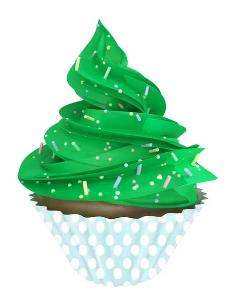 Christmas and New Year cupcake — Stock Photo, Image