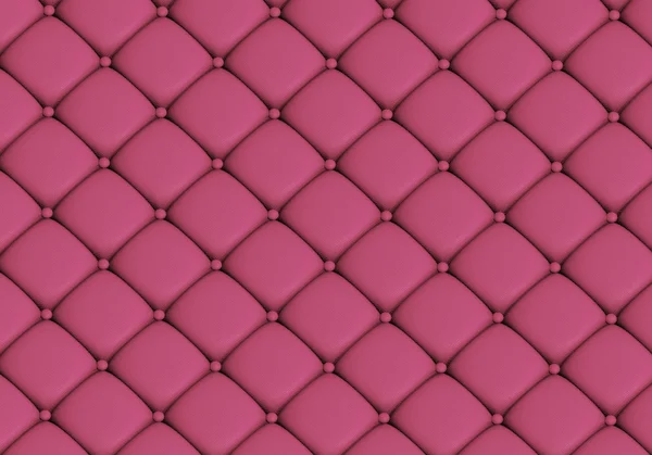 粉红色的皮革质地的皮肤绗缝沙发 — 图库照片