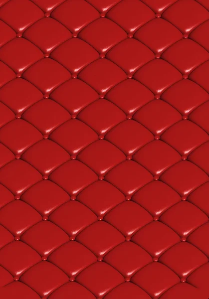 The red leather texture of the skin quilted sofa — Stock Photo, Image