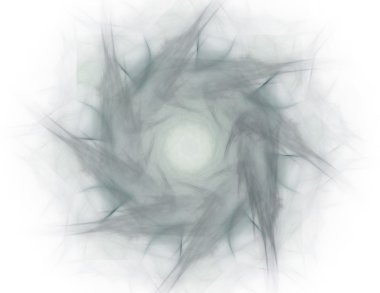 Temel parçacıklar serisi. Nükleer fizik ve grafik tasarımı konularında soyut fraktal formların etkileşimi.