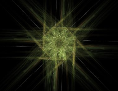 renkli fraktal Yüzükler, dijital sanat