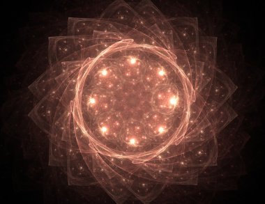 vitray çiçek veya kelebek, dijital fractal sanat tasarım