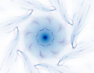 Bilim, teknoloji ve tasarım konularında fraktal radyal desen