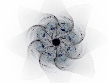 Bilim, teknoloji ve tasarım konularında fraktal radyal desen