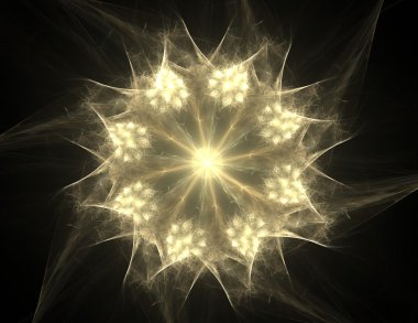 vitray çiçek veya kelebek, dijital fractal sanat tasarım