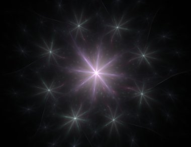 Bilim, teknoloji ve tasarım konularında fraktal radyal desen