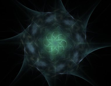 Bilim, teknoloji ve tasarım konularında fraktal radyal desen