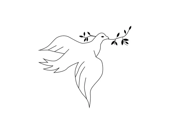 Paloma de la Paz Vector ilustración — Vector de stock