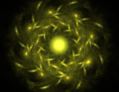 Soyut fraktal desen ve şekiller. Fraktal doku parmak izi.