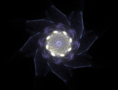 vitray çiçek veya kelebek, dijital fractal sanat tasarım