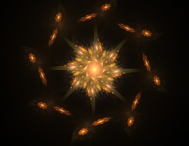 Soyut fraktal desen ve şekiller. Fraktal doku parmak izi.