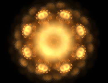 Soyut fraktal desen ve şekiller. Fraktal doku. Serisi, süslü boya renkleri. Arka plan fraktal oluşur