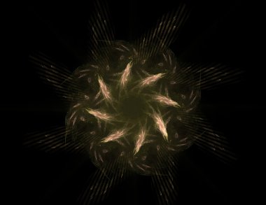 Bilim, teknoloji ve tasarım konularında fraktal radyal desen