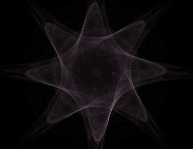 Temel parçacıklar serisi. Nükleer fizik ve grafik tasarımı konularında soyut fraktal formların etkileşimi.