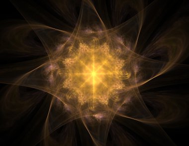 vitray çiçek veya kelebek, dijital fractal sanat tasarım