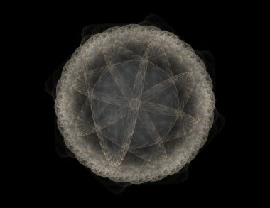 Soyut fraktal desen ve şekiller. Dijital sanat yaratıcı grafik tasarım için. Arka planda simetrik fraktal simgesi.