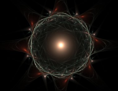 Soyut fraktal enkaz, yaratıcı grafik tasarım için dijital sanat