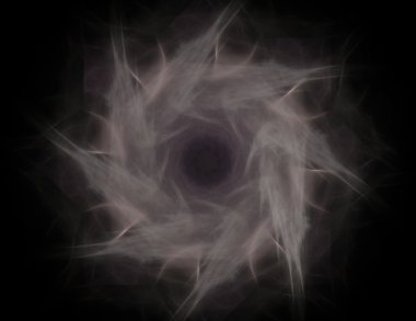 Temel parçacıklar serisi. Nükleer fizik ve grafik tasarımı konularında soyut fraktal formların etkileşimi.