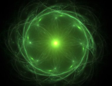 Parlak renkli fraktal boşluk dijital sanat yaratıcı grafik tasarım için