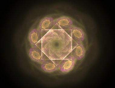 dantelli renkli clockwork desen, dijital fractal sanat tasarım