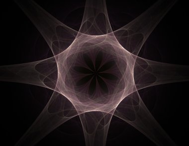 renkli fraktal Yüzükler, dijital sanat