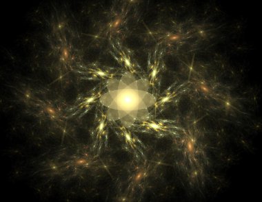 Soyut fraktal enkaz, yaratıcı grafik tasarım için dijital sanat