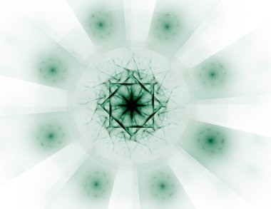 Konuyla ilgili soyut fraktal formlar grafik tasarım ve nükleer fizik bilim parçacıkların. Geometri kutsal fütüristik kuantum dijital hologram doku geliştirme dalga gerçeküstü tasarım.