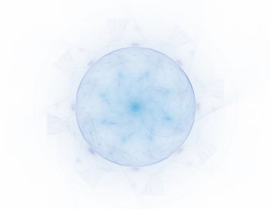 Temel parçacıklar serisi. Nükleer fizik ve grafik tasarımı konularında soyut fraktal formların etkileşimi.